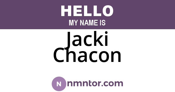 Jacki Chacon