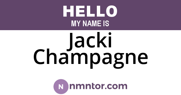 Jacki Champagne