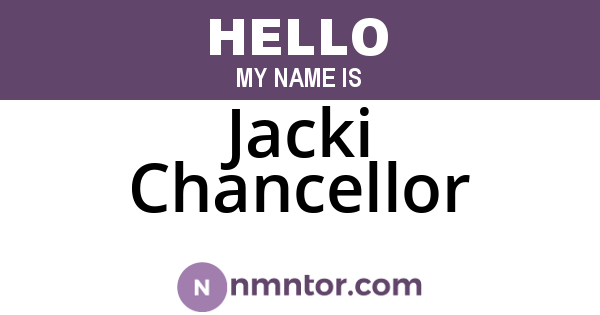 Jacki Chancellor