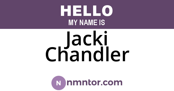 Jacki Chandler