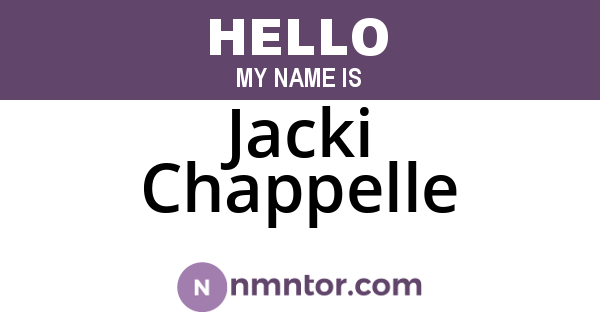 Jacki Chappelle