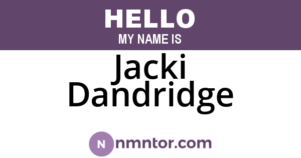 Jacki Dandridge