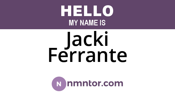 Jacki Ferrante