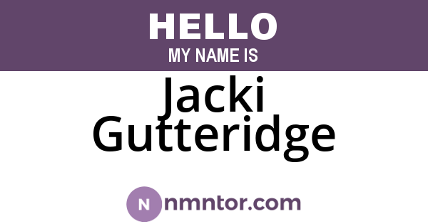 Jacki Gutteridge