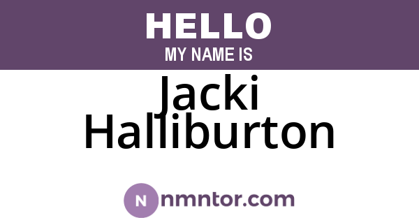 Jacki Halliburton