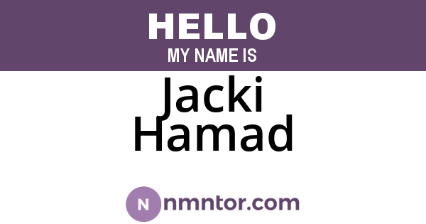 Jacki Hamad