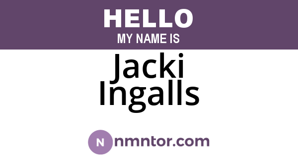 Jacki Ingalls