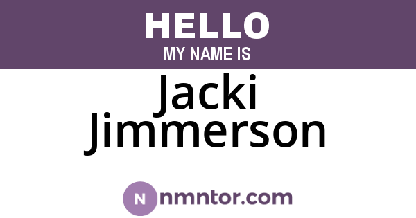 Jacki Jimmerson