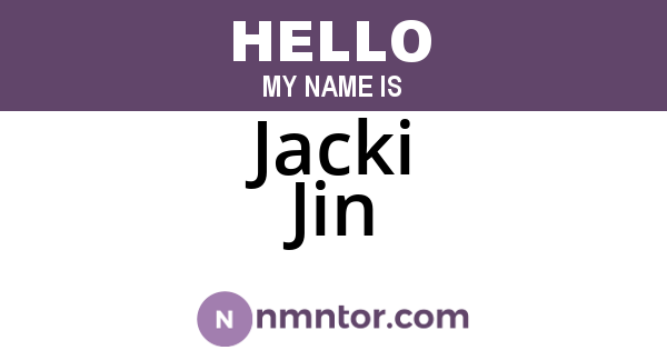 Jacki Jin