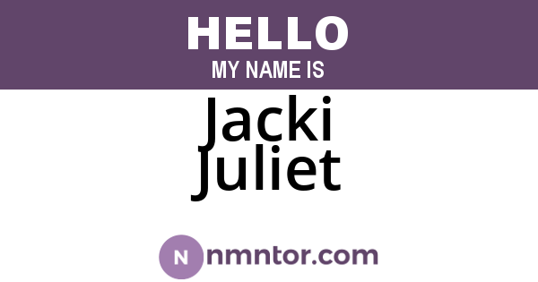 Jacki Juliet