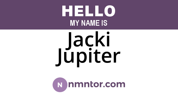 Jacki Jupiter