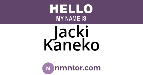 Jacki Kaneko