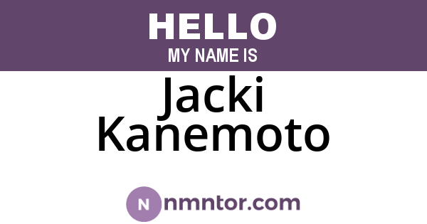 Jacki Kanemoto