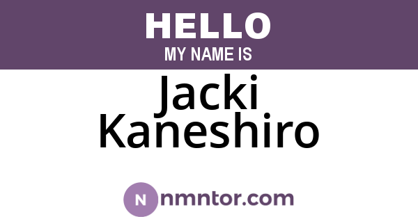 Jacki Kaneshiro