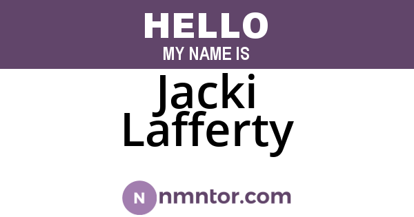 Jacki Lafferty