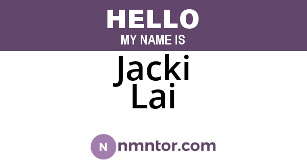 Jacki Lai