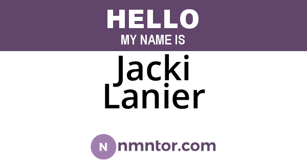 Jacki Lanier