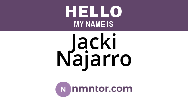 Jacki Najarro