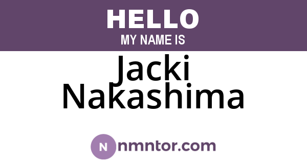 Jacki Nakashima