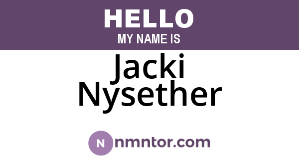 Jacki Nysether