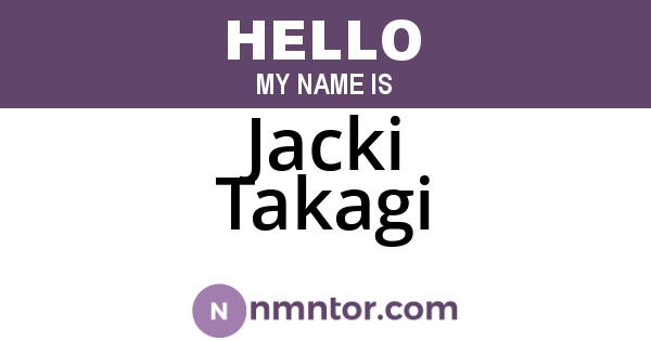 Jacki Takagi