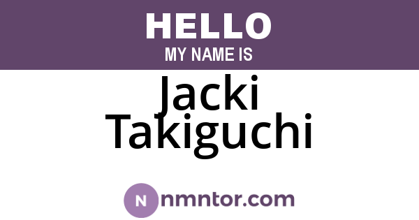 Jacki Takiguchi
