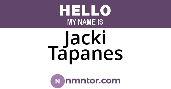 Jacki Tapanes