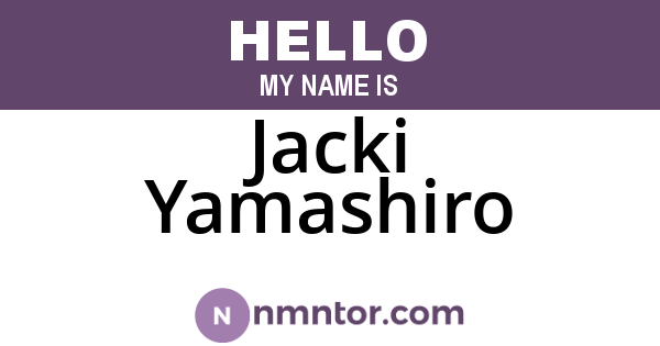 Jacki Yamashiro