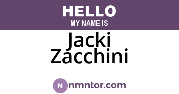 Jacki Zacchini