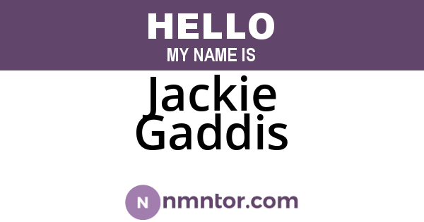 Jackie Gaddis