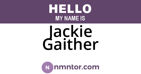 Jackie Gaither