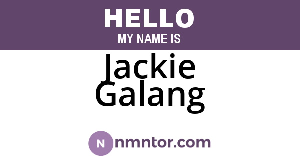 Jackie Galang