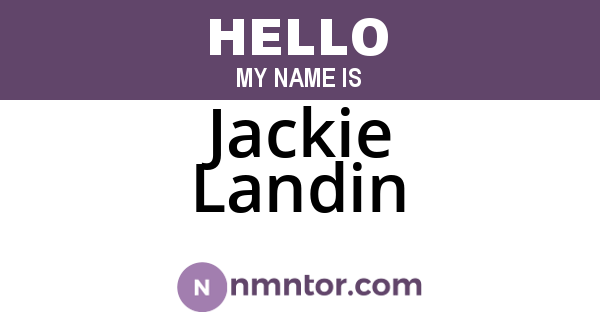 Jackie Landin
