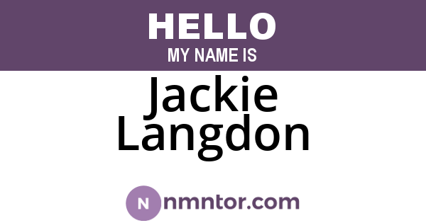 Jackie Langdon