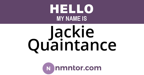 Jackie Quaintance