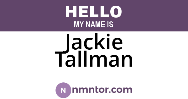 Jackie Tallman