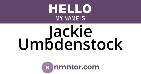 Jackie Umbdenstock