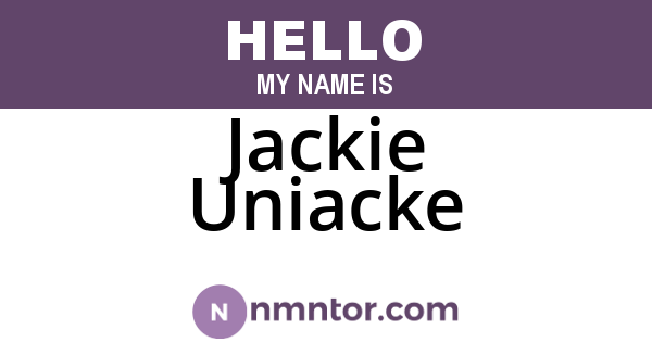 Jackie Uniacke