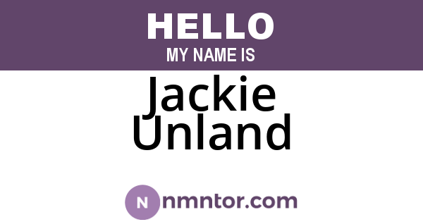 Jackie Unland