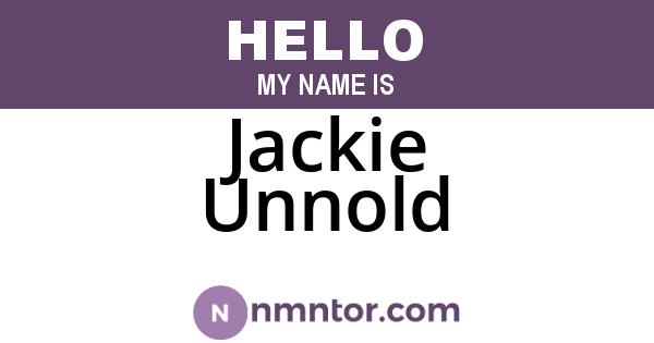 Jackie Unnold