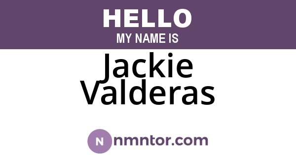 Jackie Valderas