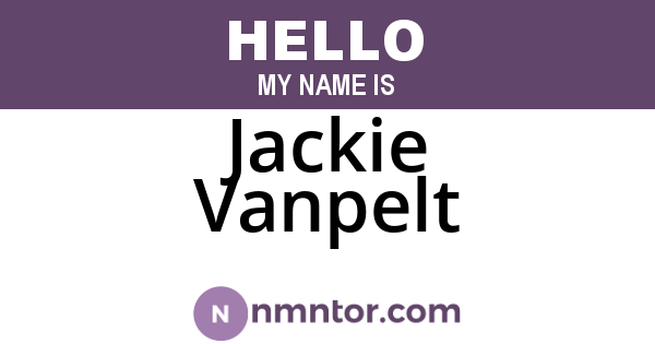Jackie Vanpelt