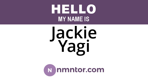 Jackie Yagi