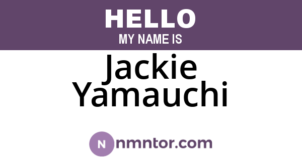 Jackie Yamauchi