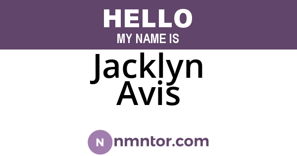 Jacklyn Avis