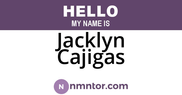 Jacklyn Cajigas