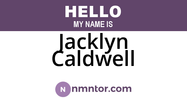 Jacklyn Caldwell