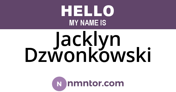 Jacklyn Dzwonkowski