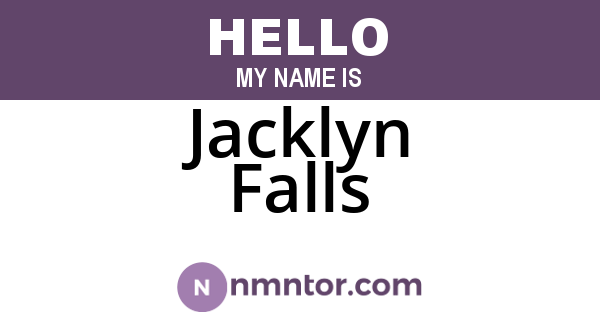 Jacklyn Falls