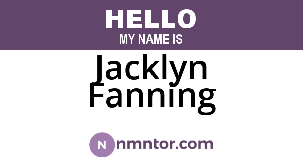 Jacklyn Fanning